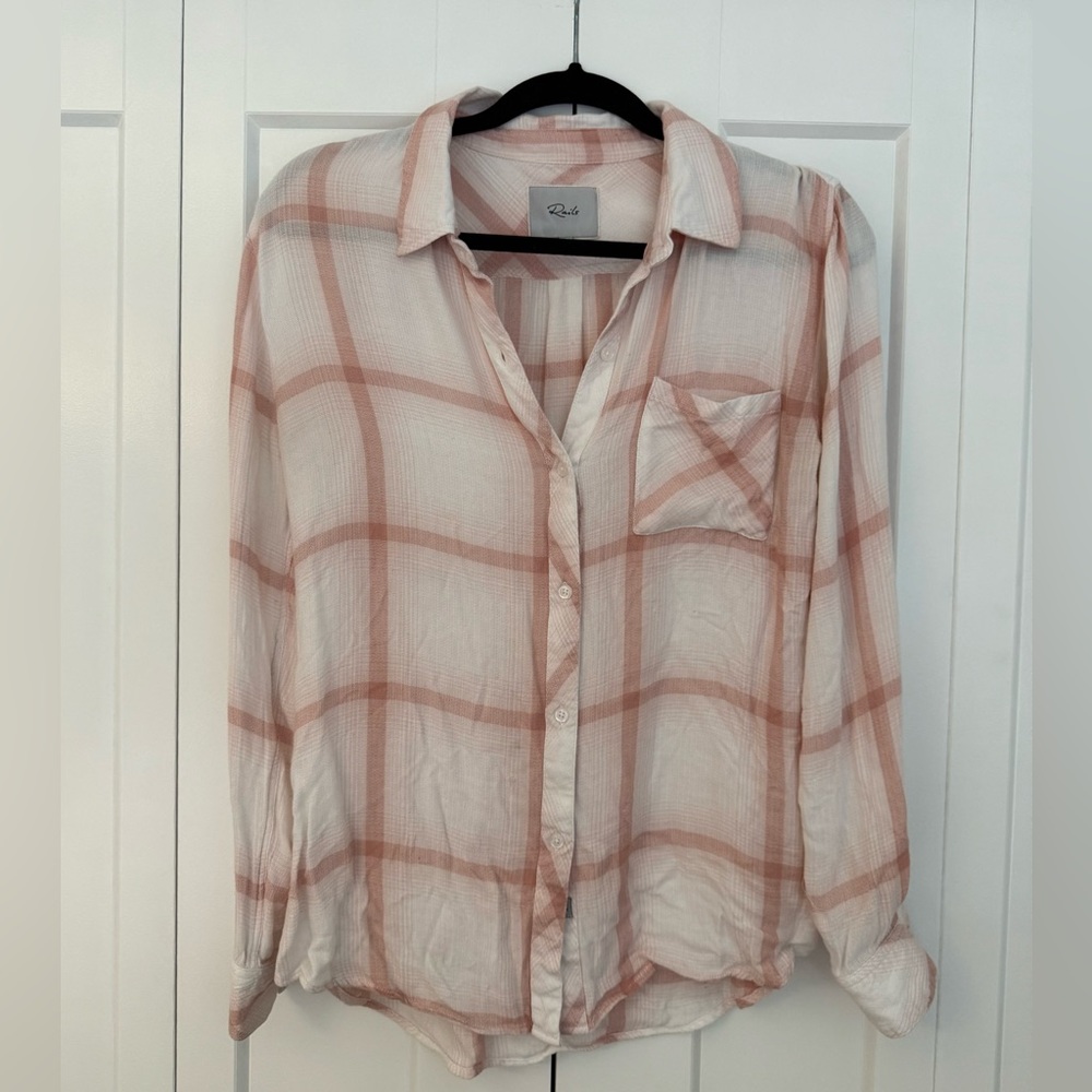 RAILS | Hunter Shirt | Peach/Pink | XS